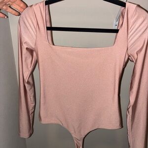 Elegant Pink Long Sleeve Women's Top